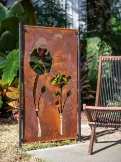Poppy Corten Steel Screen