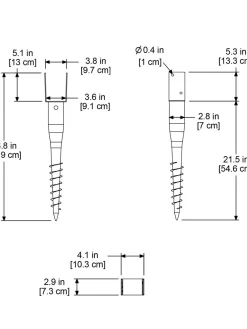 No-Dig Ground Screw For Mailpost -Garden Supplies Store 8587086 02V tif