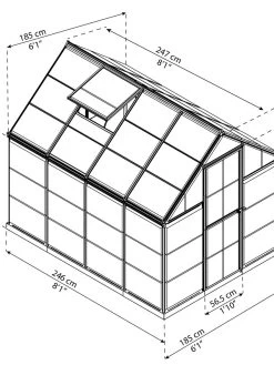 Canopia® By Palram Harmony™ Greenhouse, 6' -Garden Supplies Store 8588022 11V tif