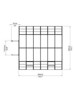 Canopia® By Palram Americana™ Greenhouse, 12' X 12' -Garden Supplies Store 8595693 16v scaled
