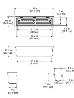 Valencia Window Box, 3' -Garden Supplies Store 8596436 18V tif