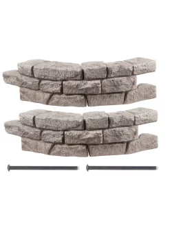 Rock Lock Interlocking Garden System, Curved Sets -Garden Supplies Store 8598737 01V 3 4
