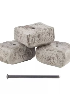 Rock Lock Interlocking Garden System, Ends, Set Of 3