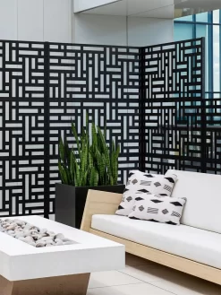 Veradek 3-Panel Privacy Screen Set, Blocks 10 Veradek 3-Panel Privacy Screen Set, Blocks -Garden Supplies Store 8599185 09V tif