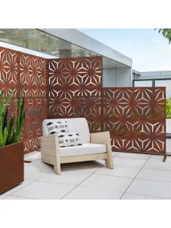 Veradek 2-Panel Privacy Screen Set, Star -Garden Supplies Store 8599214 05v