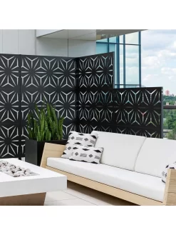 Veradek 2-Panel Privacy Screen Set, Star -Garden Supplies Store 8599214 10v