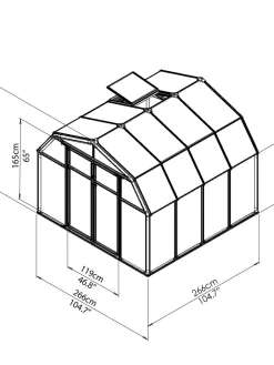 Canopia® By Palram Hobby Gardener Greenhouse, 8' -Garden Supplies Store 8599331 11V tif