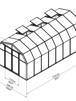 Canopia® By Palram Hobby Gardener Greenhouse, 8' -Garden Supplies Store 8599333 04V tif