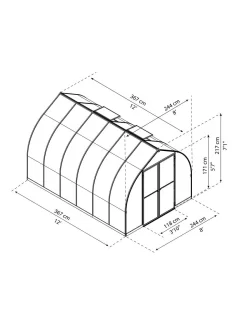 Canopia® By Palram Bella™ Greenhouse, 8' -Garden Supplies Store 8599338 04v