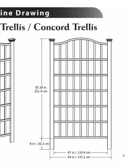 Concord Composite Vinyl Trellis -Garden Supplies Store 8599770 03V tif