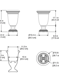 Ellington Self-Watering Urn Planter, 24" -Garden Supplies Store 8600110 11V tif