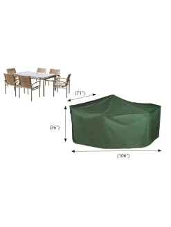 Bosmere Patio Set Cover Rectangle/Oval, 6-Seat -Garden Supplies Store 8608859 01v
