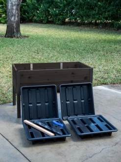 Self-Watering Eco-Stained Elevated Planter Box, 2' X 4' -Garden Supplies Store 8608964 6001 tif