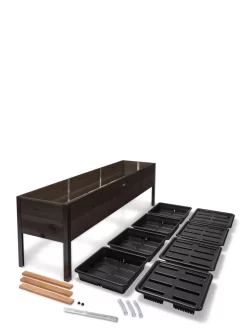 Self-Watering Eco-Stained Elevated Planter Box, 2' X 8' -Garden Supplies Store 8608967 4297 tif