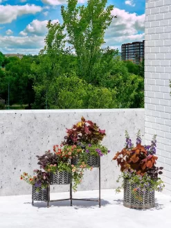 Galvanized Grow Bag Triple Planters With Stand -Garden Supplies Store 8609180 0344 tif