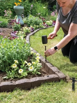 Roman Stone Recycled Rubber Landscape Edging, 4' -Garden Supplies Store 8609898 019 tif