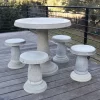 Patio Set, Round Table & 4 Stools