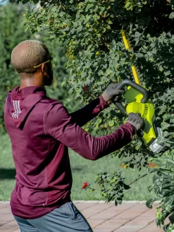 Sun Joe 24V-HT22-LTE 24-Volt ION+ Cordless Hedge Trimmer Kit | 22-Inch | W/ 2.0-Ah Battery And Charger -Garden Supplies Store 8610657 07v