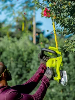 Sun Joe 24V-HT22-LTE 24-Volt ION+ Cordless Hedge Trimmer Kit | 22-Inch | W/ 2.0-Ah Battery And Charger -Garden Supplies Store 8610657 08v