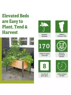 Self-Watering Eco-Stained Elevated Planter Box, 2' X 4' -Garden Supplies Store 8610894 5