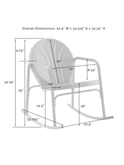 Crosley Griffith 3-piece Outdoor Rocking Chair Set -Garden Supplies Store 8611588 09v