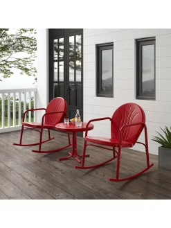 Crosley Griffith 3-piece Outdoor Rocking Chair Set -Garden Supplies Store 8611588 rd 14v