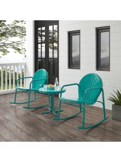 Crosley Griffith 3-piece Outdoor Rocking Chair Set -Garden Supplies Store 8611588 tu 24v