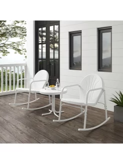 Crosley Griffith 3-piece Outdoor Rocking Chair Set -Garden Supplies Store 8611588 wt 34v