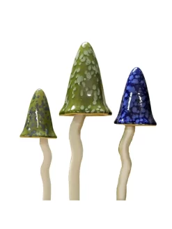 Potting Shed Tinkling Toadstool Sculptures, Set Of 3 -Garden Supplies Store 8611730 win 06v potting shed tinkling toadstool sculptures set of 3 winter