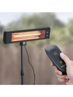 Sun Joe® 1500W Elec. Infrared OD Patio Heater, Adjust Ht. Range, W/Wall Bracket & Cover -Garden Supplies Store 8612532 07v