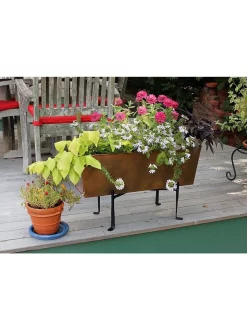Achla Designs Copper Flower Box With Folding Stand -Garden Supplies Store 8612914 04v