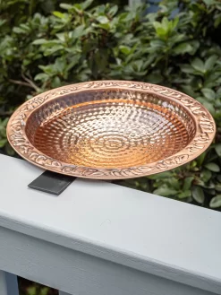 Pure Copper Bird Bath Deck Mount