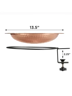 Pure Copper Bird Bath Deck Mount -Garden Supplies Store 8613381 04v