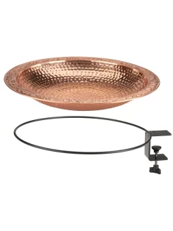 Pure Copper Bird Bath Deck Mount -Garden Supplies Store 8613382 03v