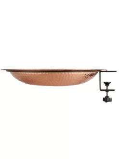 Pure Copper Bird Bath Deck Mount -Garden Supplies Store 8613382 04v