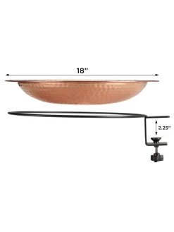 Pure Copper Bird Bath Deck Mount -Garden Supplies Store 8613382 05v
