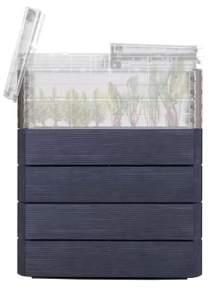 Modular Rectangular Raised Bed Kit With Translucent Panels & Lid -Garden Supplies Store 8614250 01V