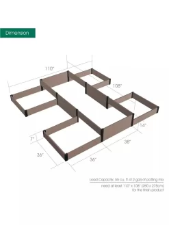 Terraced H-Shape Garden Bed -Garden Supplies Store 8614260 03V 3 4